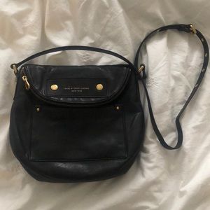 Marc Jacobs Black Leather Crossbody-EUC!